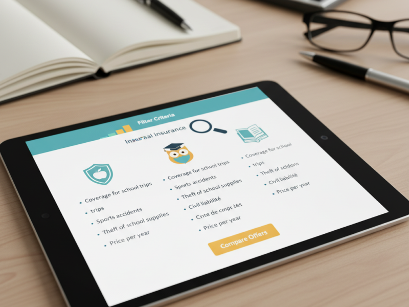 Comparateur d’assurance scolaire : quels critères pour faire le bon choix